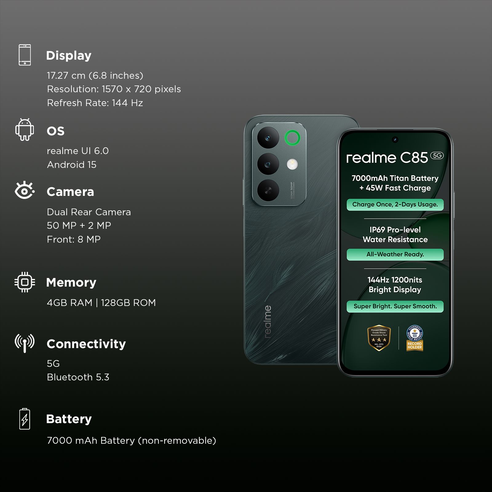 realme C85 5G (4GB RAM, 128GB, Green) realme C85 5G (4GB RAM, 128GB, Green)_3