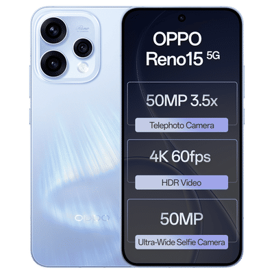 oppo Reno15 5G (12GB RAM, 256GB, Aurora Blue)