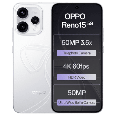 oppo Reno15 5G (12GB RAM, 512GB, Glacier White)