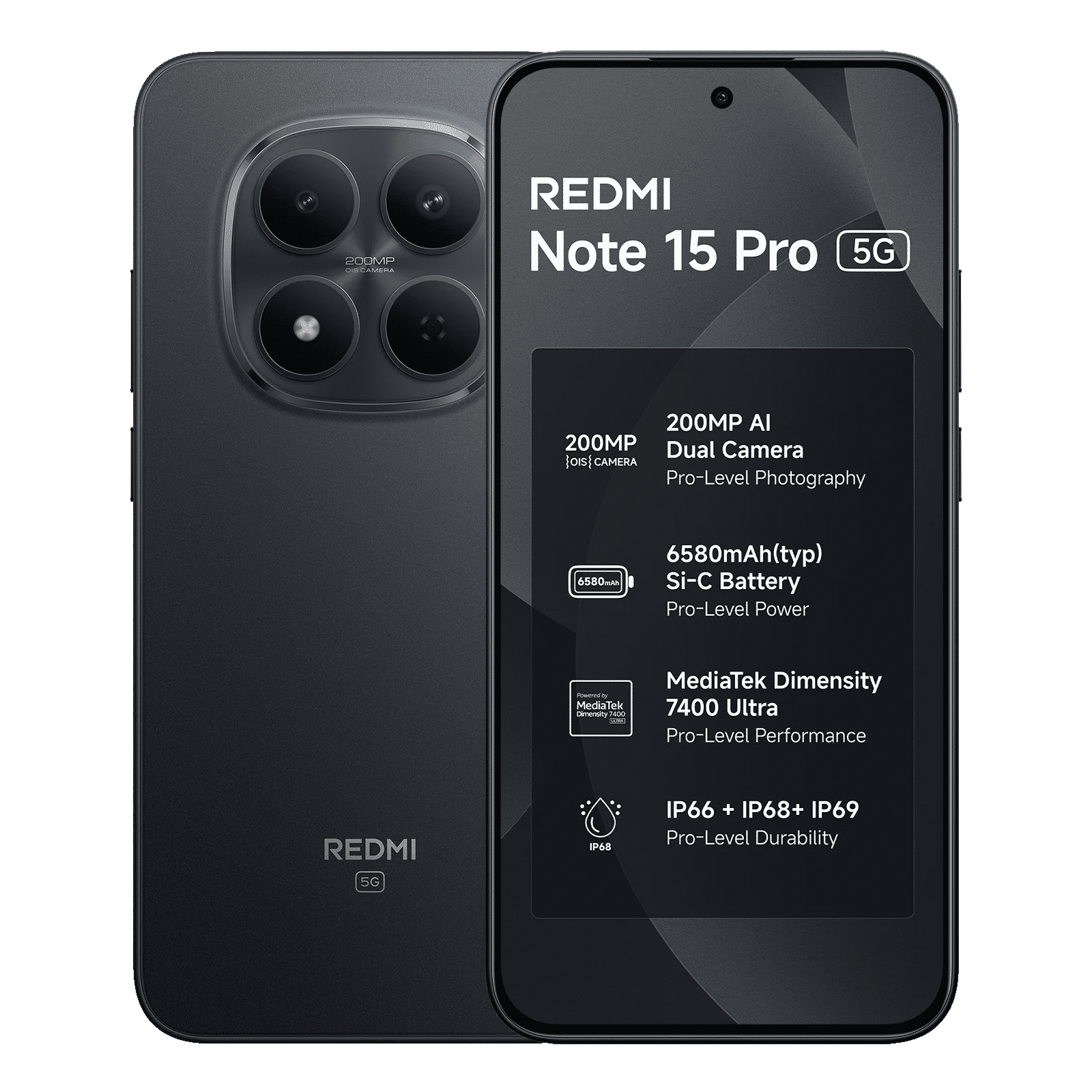 Redmi Note 15 Pro 5G (8GB RAM, 256GB, Carbon Black) Redmi Note 15 Pro 5G (8GB RAM, 256GB, Carbon Black)_1