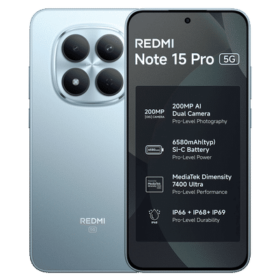 Redmi Note 15 Pro 5G (8GB RAM, 256GB, Mirage Blue)