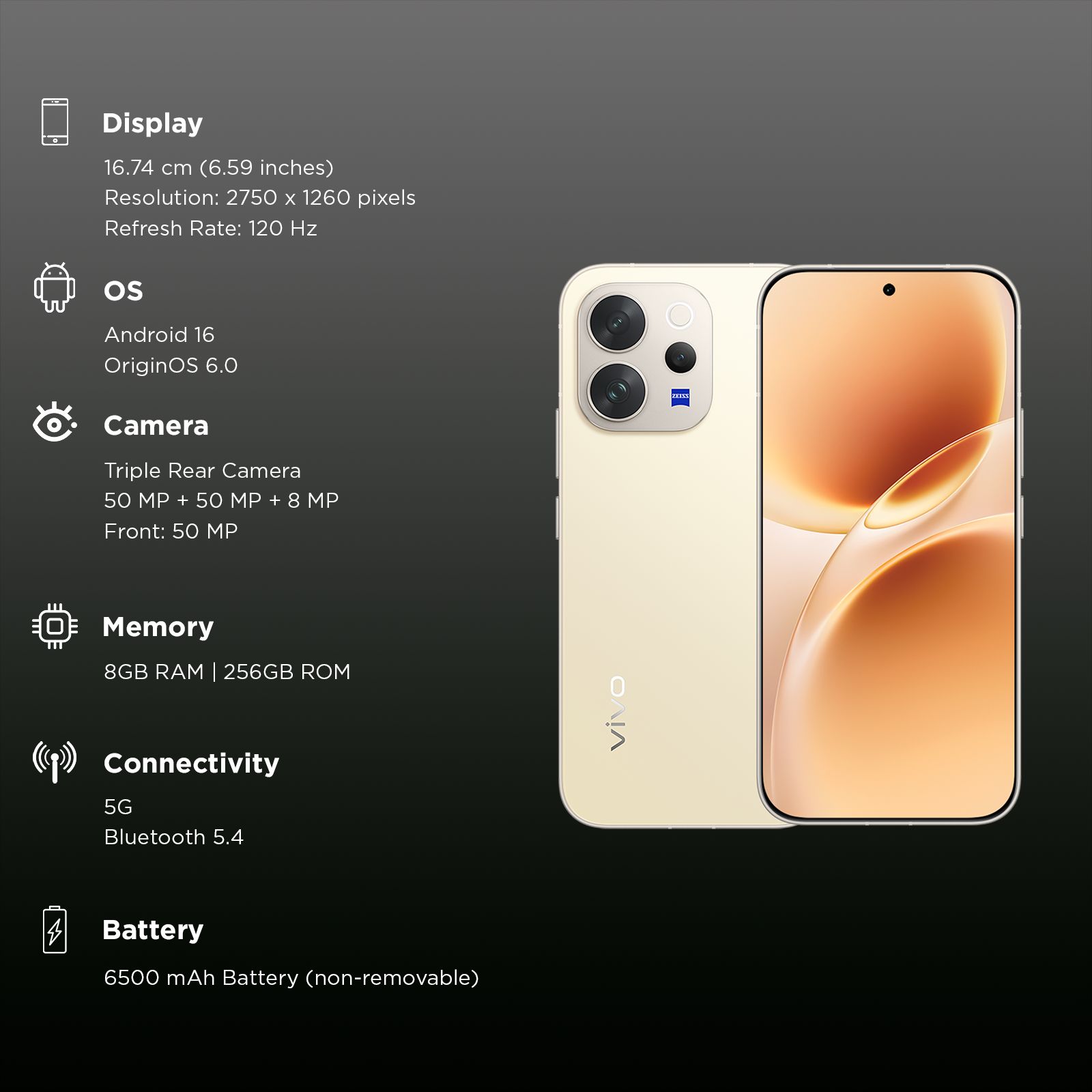 vivo V70 5G (8GB RAM, 256GB, Lemon Yellow)_3
