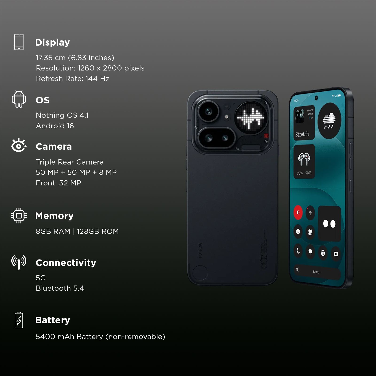Nothing Phone 4a Pro 5G (8GB RAM, 128GB, Black)_3