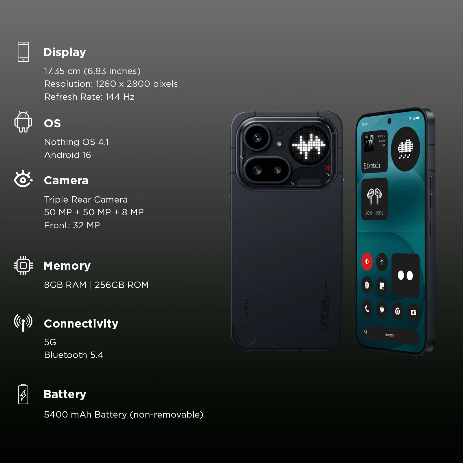 Nothing Phone 4a Pro 5G (8GB RAM, 256GB, Black)_3