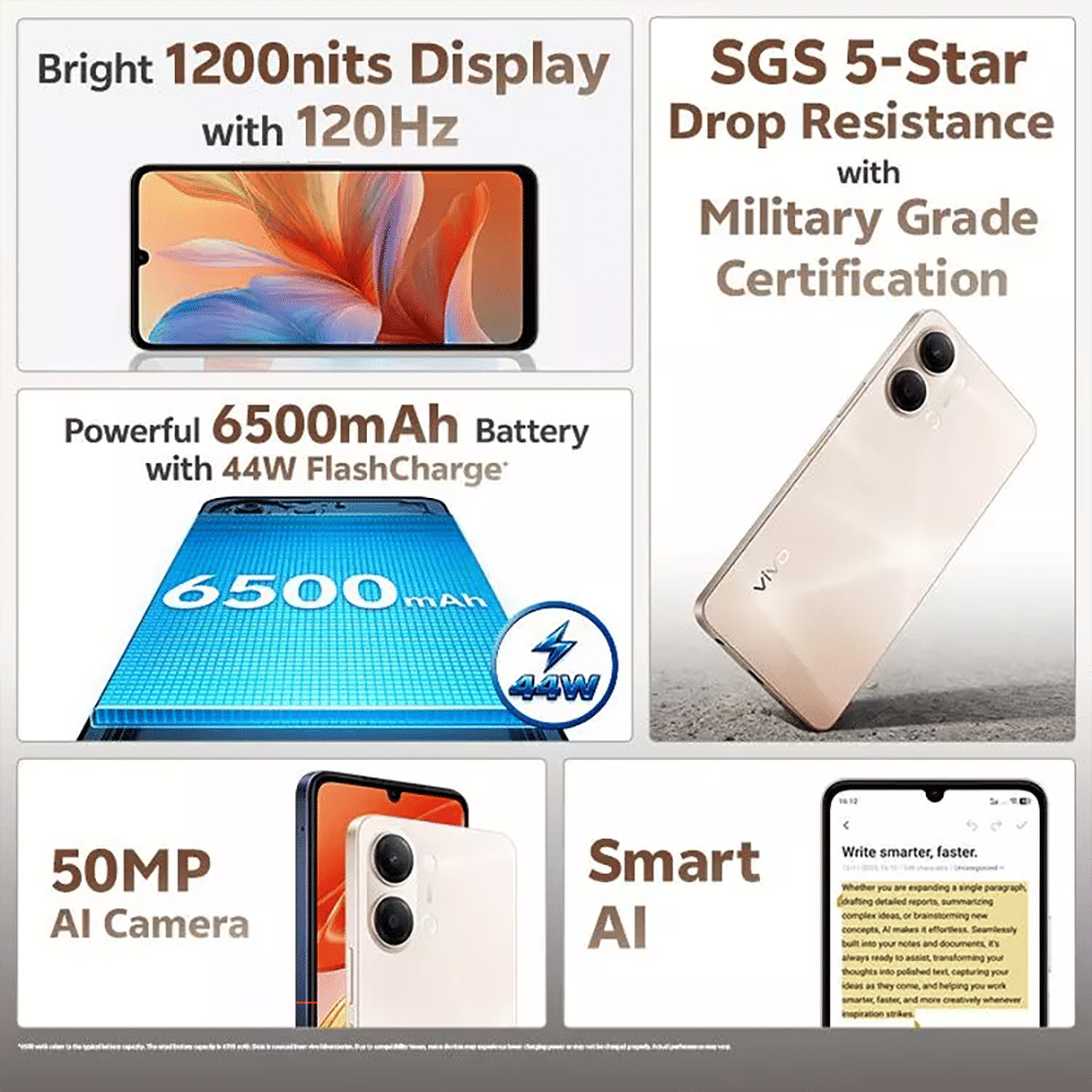 vivo Y21 5G (8GB RAM, 128GB, Champagne Gold)_12