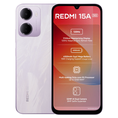 Redmi 15A 5G (4GB RAM, 128GB, Amaze Purple)