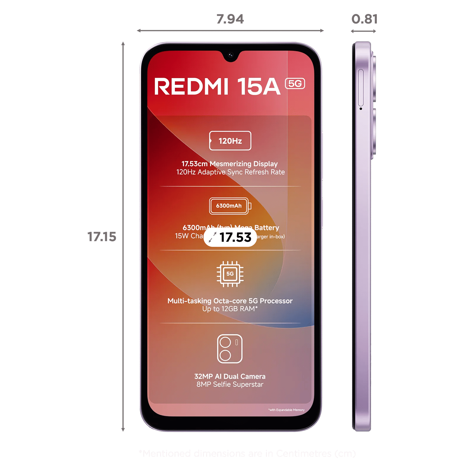 Redmi 15A 5G (4GB RAM, 128GB, Amaze Purple) Redmi 15A 5G (4GB RAM, 128GB, Amaze Purple)_2