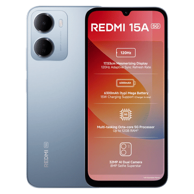 Redmi 15A 5G (4GB RAM, 128GB, Awesome Blue)