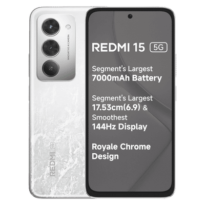 Redmi 15 5G (6GB RAM, 128GB, Frosted White)