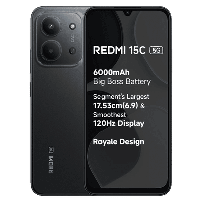 Redmi 15C 5G (6GB RAM, 128GB, Midnight Black)