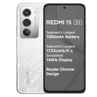 Redmi 15 5G (8GB RAM, 128GB, Frosted White)