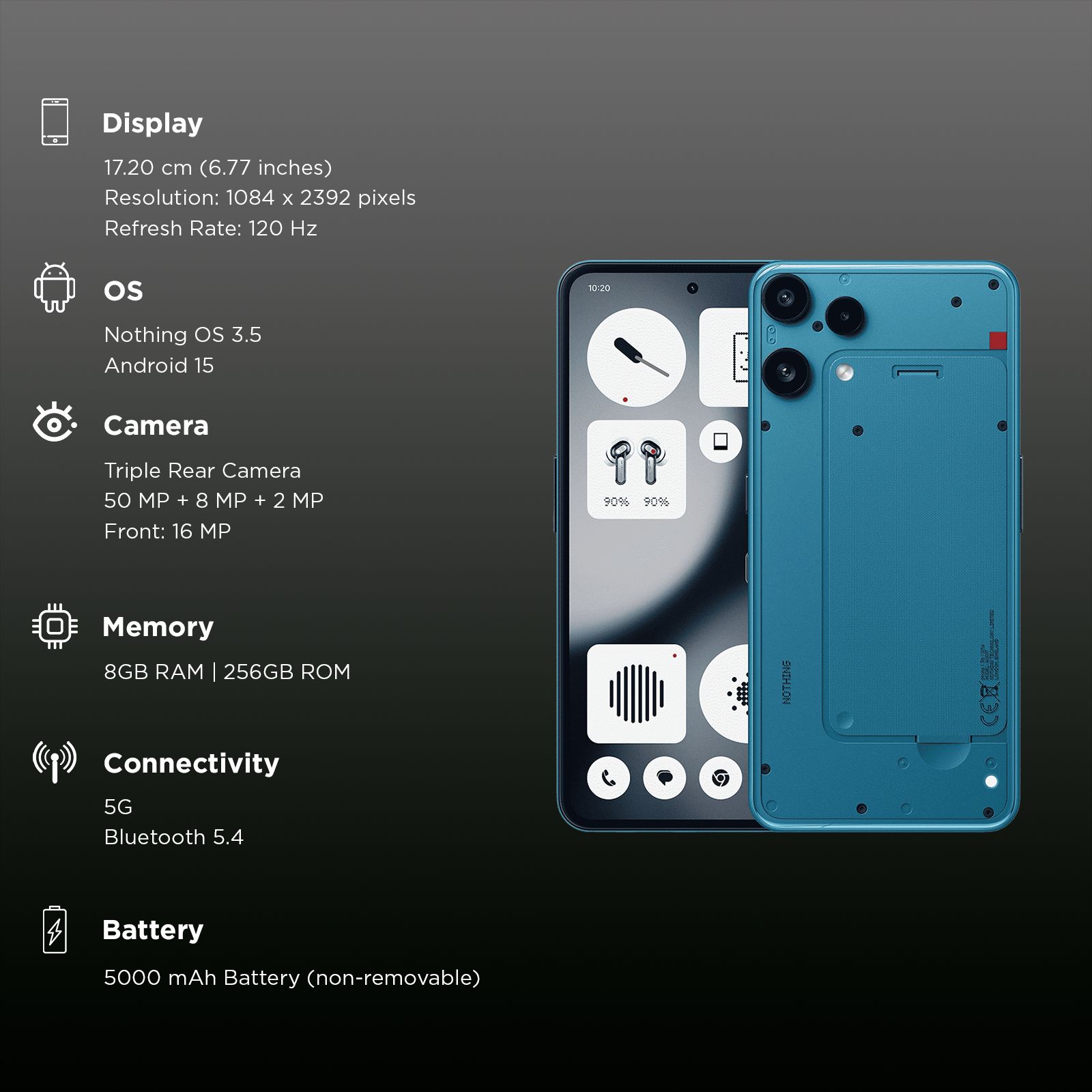 Nothing Phone 3a Lite 5G (8GB RAM, 256GB, Blue)_3