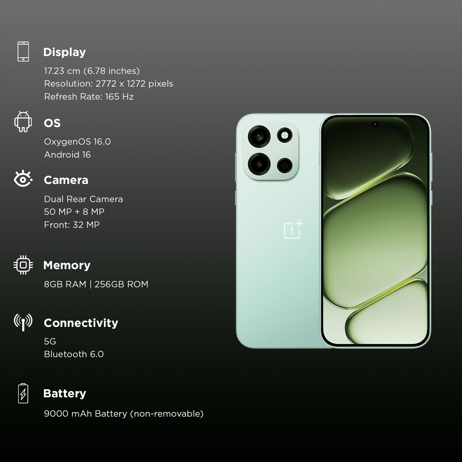 OnePlus Nord 6 5G (8GB RAM, 256GB, Fresh Mint)_3