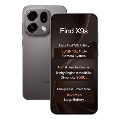 Oppo Find X9s 5G (12GB RAM, 512GB, Midnight
                  Grey)