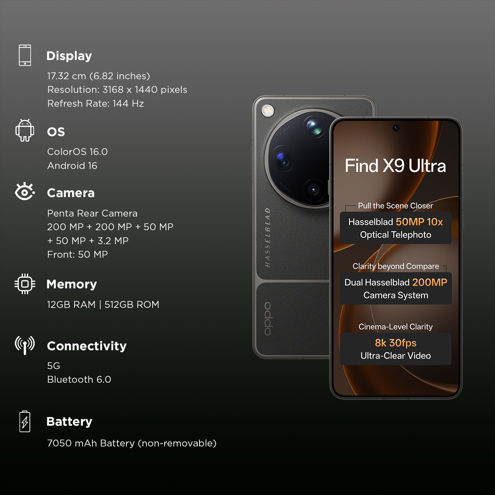 oppo Find X9 Ultra 5G (12GB RAM, 512GB, Tundra Umber)_3