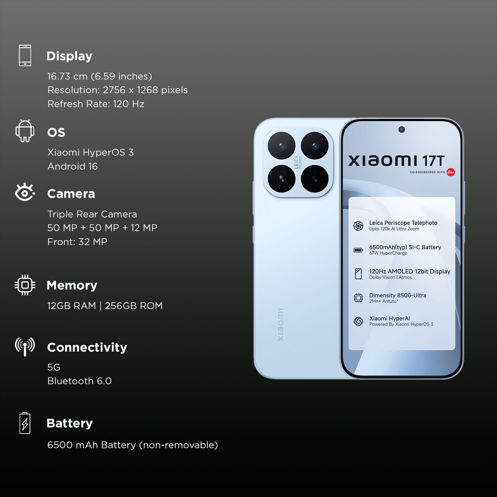 Xiaomi 17T 5G (12GB RAM, 256GB, Blue)_3