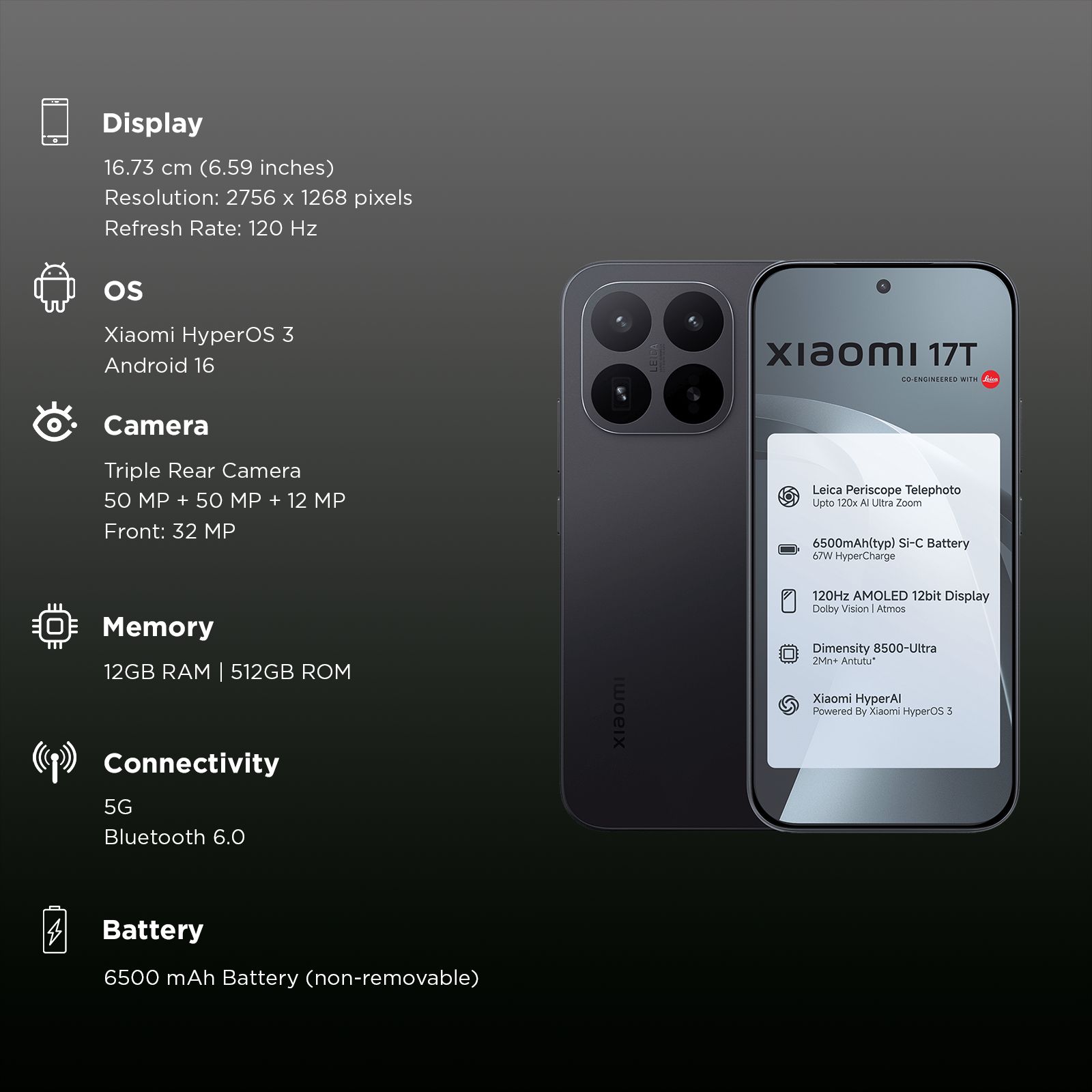 Xiaomi 17T 5G (12GB RAM, 512GB, Black)_3
