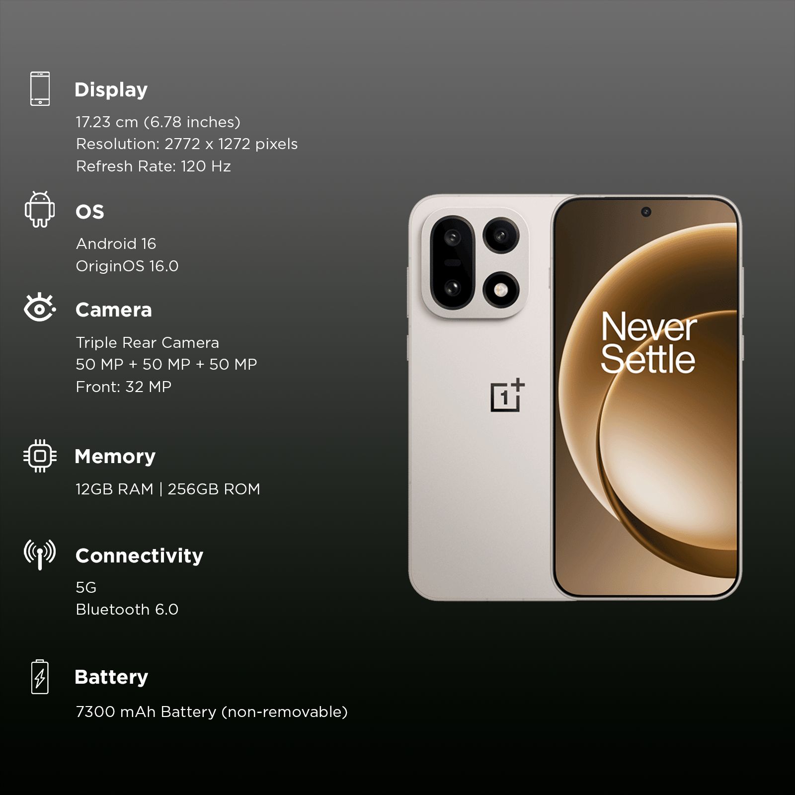 OnePlus 15 5G (12GB RAM, 256GB, Sand Storm) OnePlus 15 5G (12GB RAM, 256GB, Sand Storm)_3