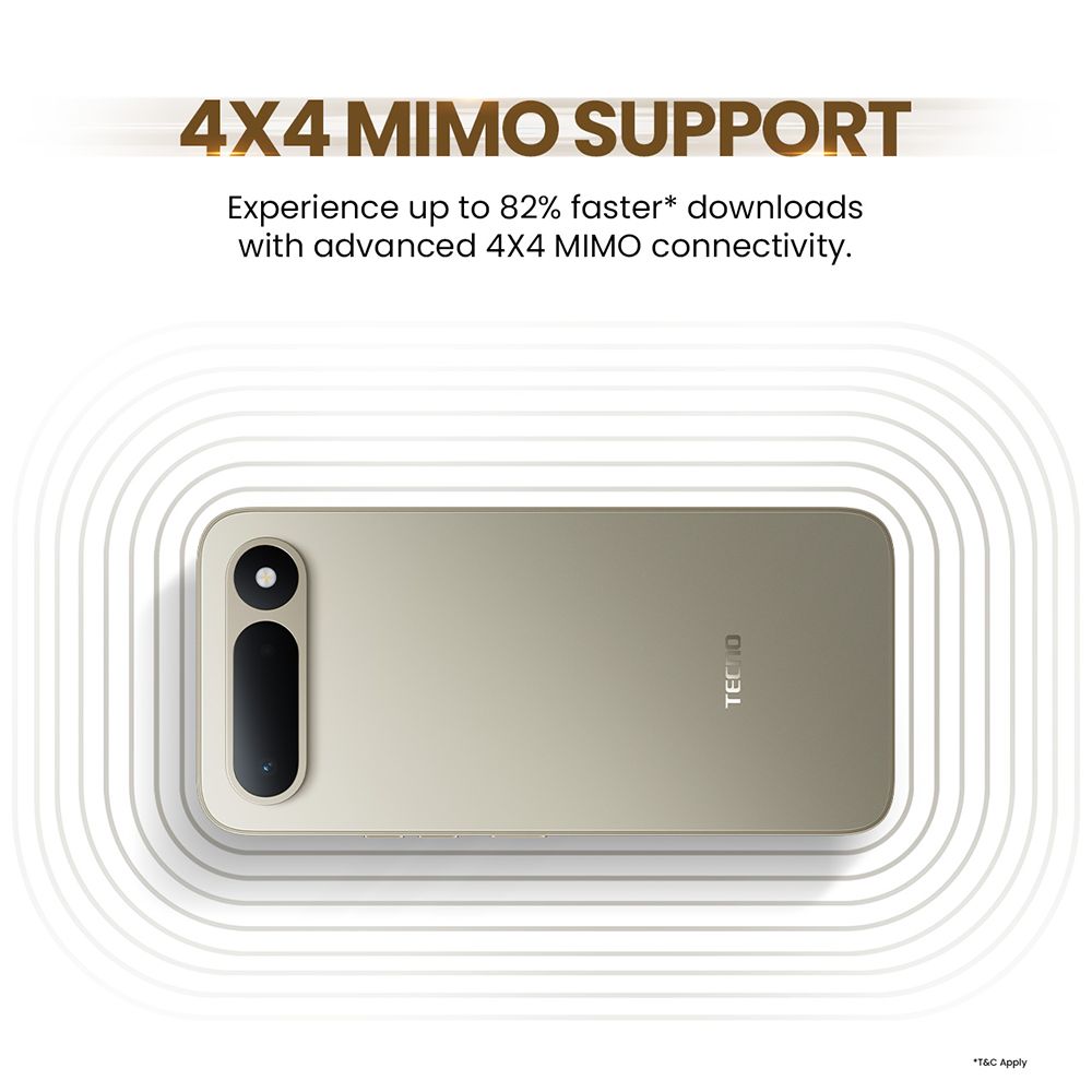 TECNO SPARK 50 5G (4GB RAM, 128GB, Champagne Gold)_5
