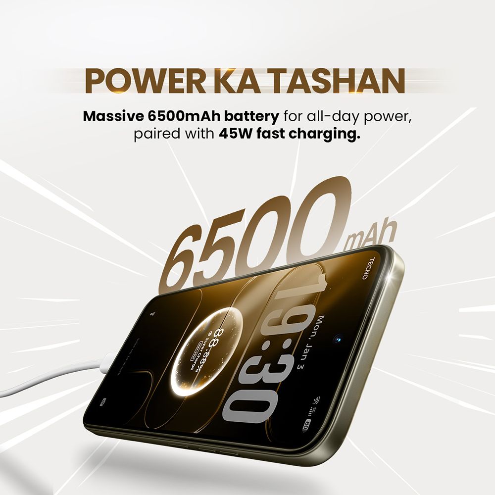 TECNO SPARK 50 5G (4GB RAM, 128GB, Champagne Gold)_6