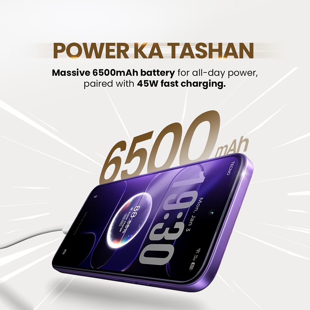 TECNO SPARK 50 5G (4GB RAM, 128GB, Fantasy Purple)_6