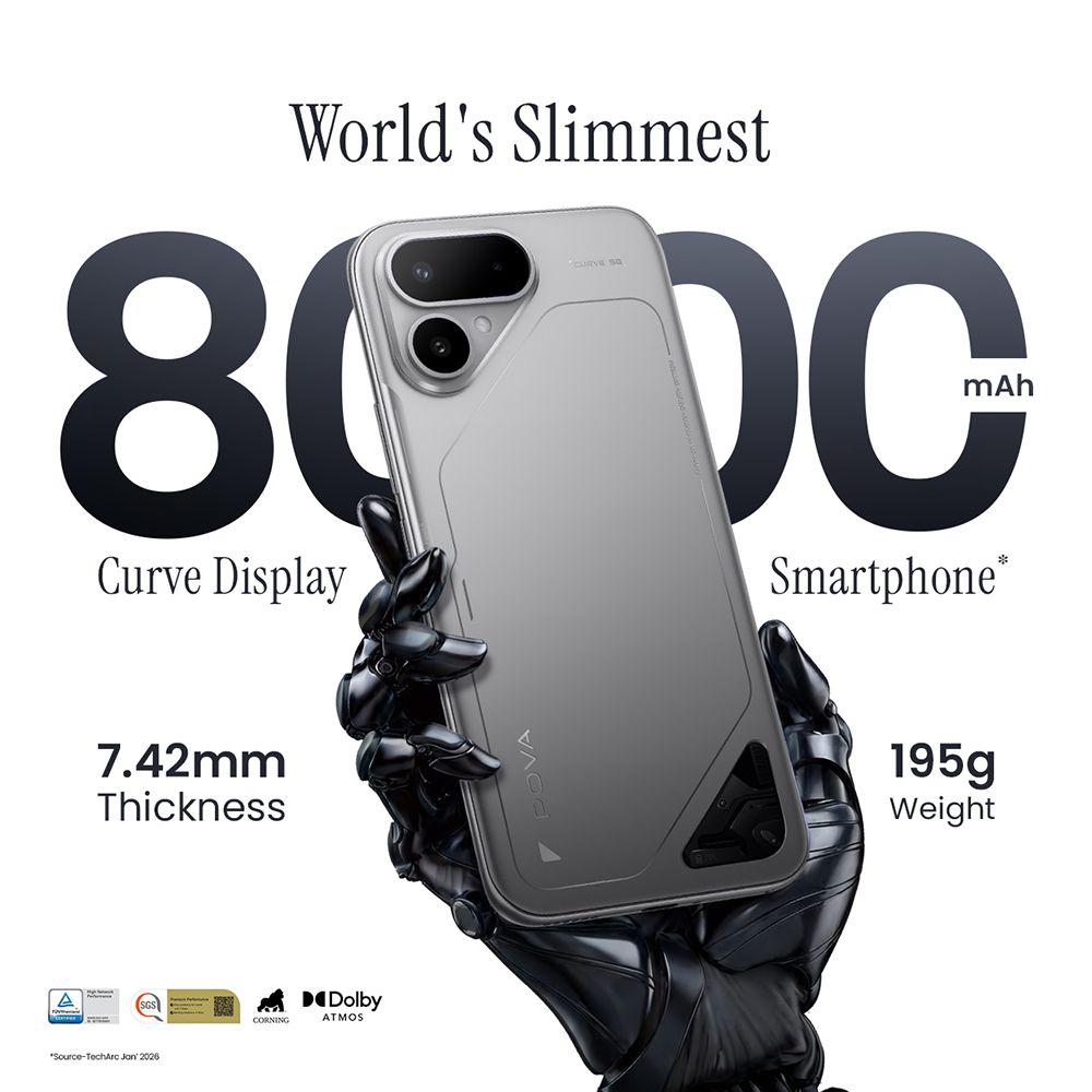 TECNO POVA CURVE 2 5G (8GB RAM, 256GB, Strom Titanium)_5