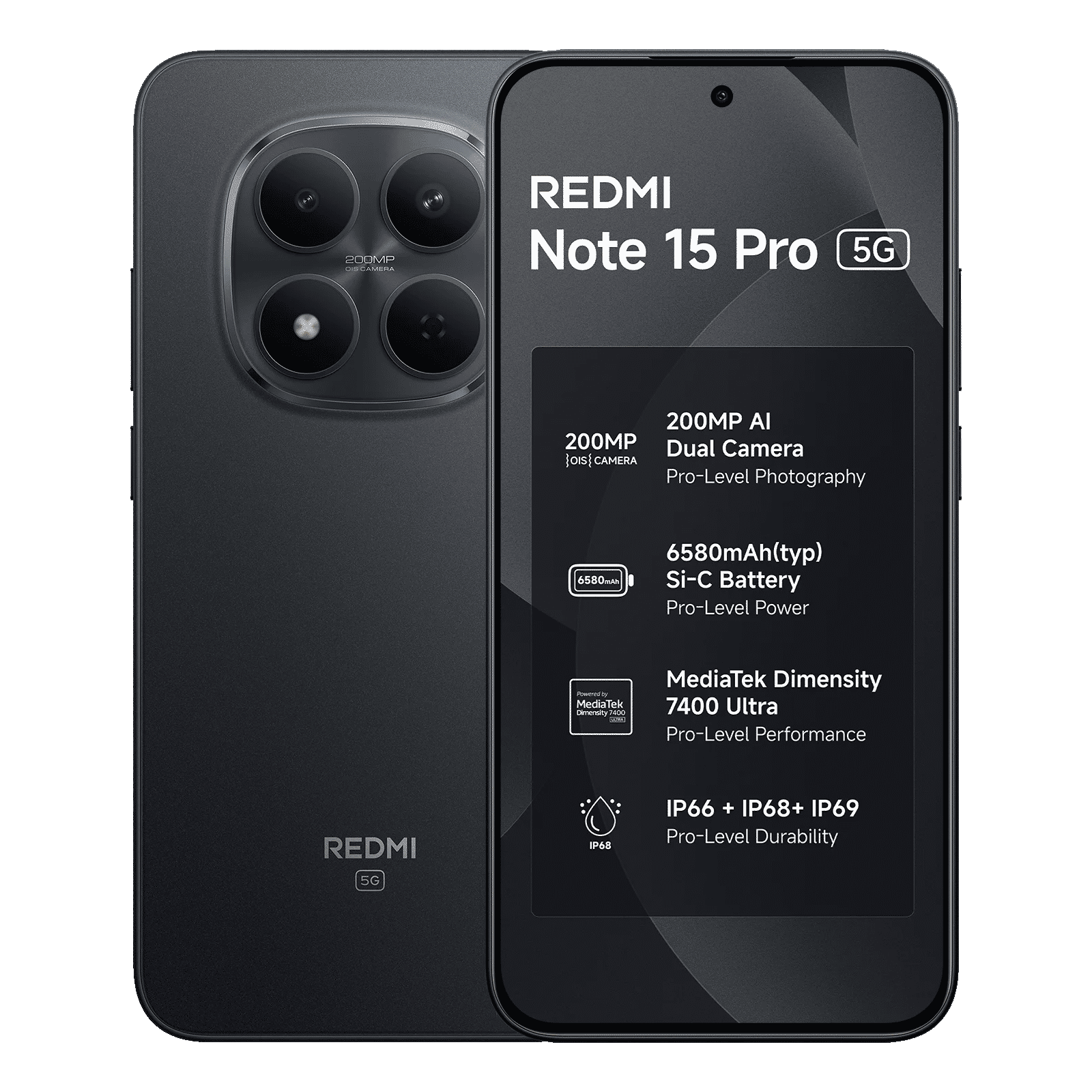 Redmi Note 15 Pro 5G (8GB RAM, 128GB, Carbon Black) Redmi Note 15 Pro 5G (8GB RAM, 128GB, Carbon Black)_1