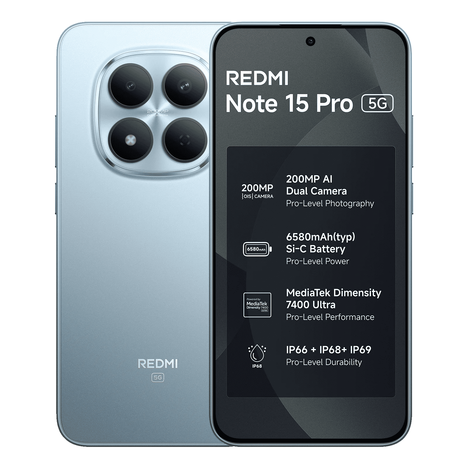 Redmi Note 15 Pro 5G (8GB RAM, 128GB, Mirage Blue) Redmi Note 15 Pro 5G (8GB RAM, 128GB, Mirage Blue)_1
