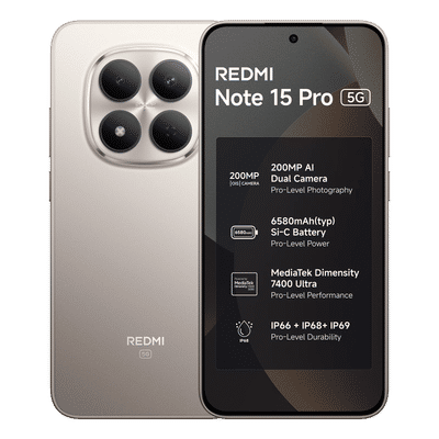 Redmi Note 15 Pro 5G (8GB RAM, 128GB, Silver Ash)