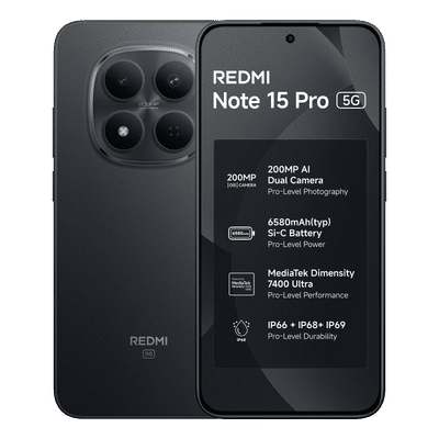 Redmi Note 15 Pro 5G (8GB RAM, 256GB, Carbon Black)