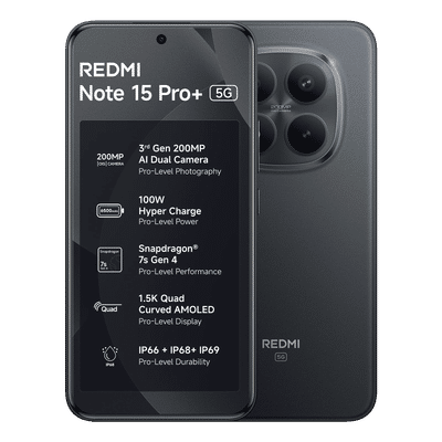 Redmi Note 15 Pro Plus 5G (8GB RAM, 256GB, Carbon Black)