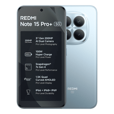 Redmi Note 15 Pro Plus 5G (8GB RAM, 256GB, Mirage Blue)