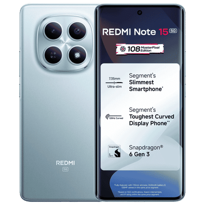 Redmi Note 15 5G (8GB RAM, 128GB, Glacier Blue)