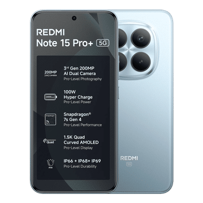 Redmi Note 15 Pro Plus 5G (12GB RAM, 256GB, Mirage Blue)