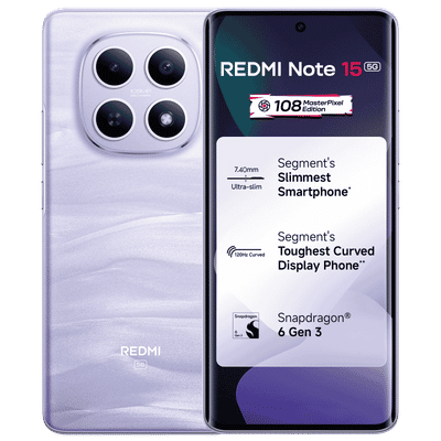 Redmi Note 15 5G (8GB RAM, 128GB, Mist Purple)