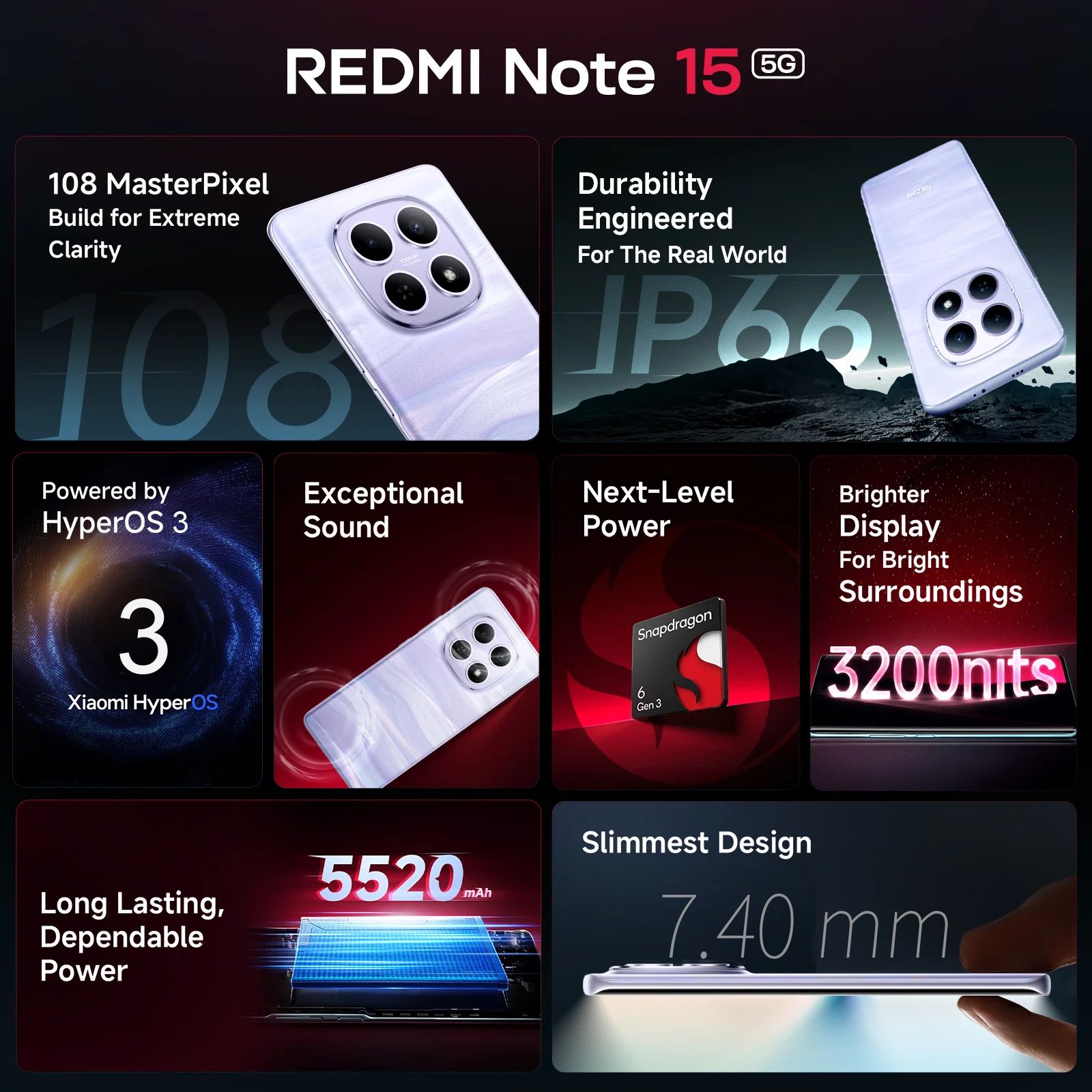 Redmi Note 15 5G (8GB RAM, 128GB, Mist Purple) Redmi Note 15 5G (8GB RAM, 128GB, Mist Purple)_11