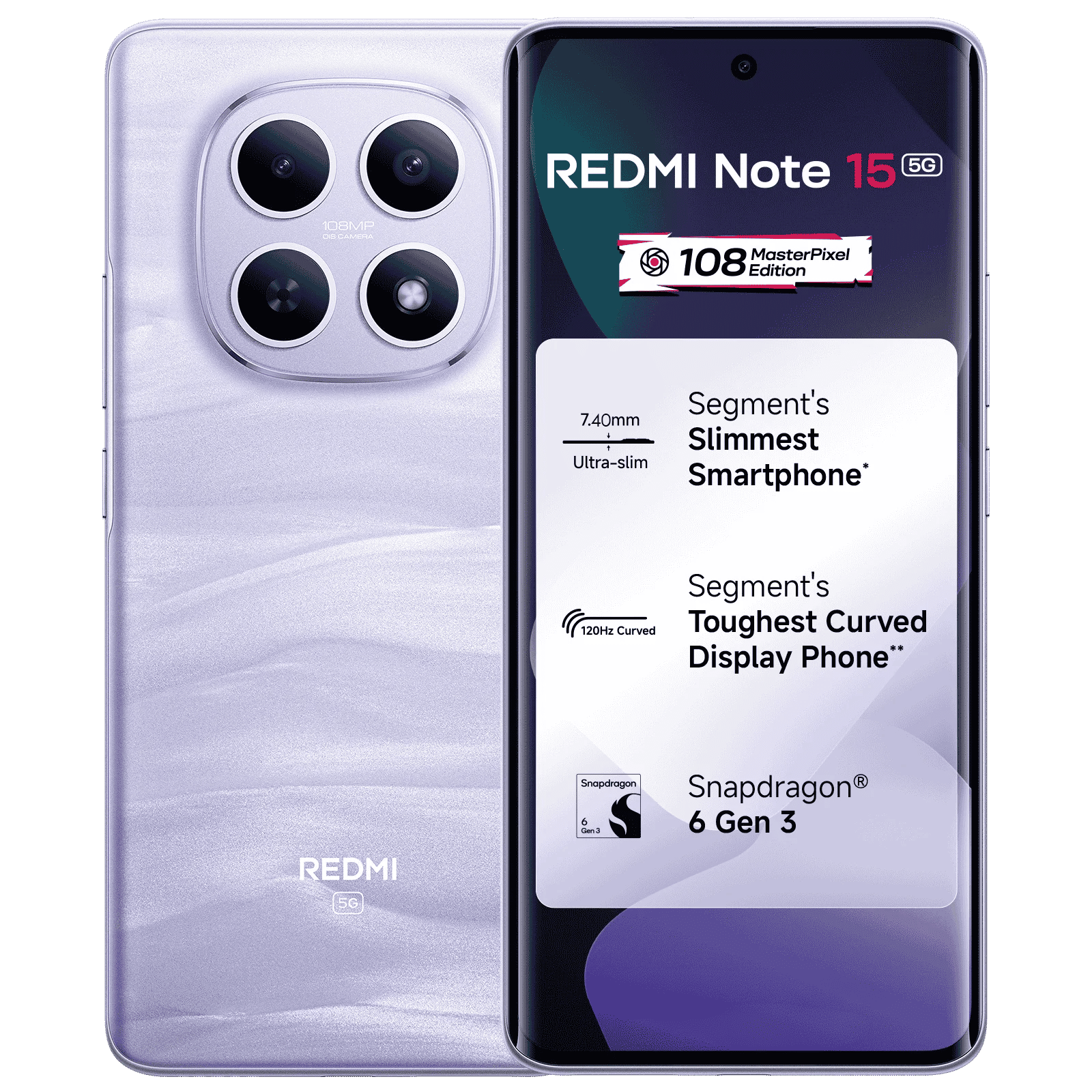 Redmi Note 15 5G (8GB RAM, 256GB, Mist Purple) Redmi Note 15 5G (8GB RAM, 256GB, Mist Purple)_1