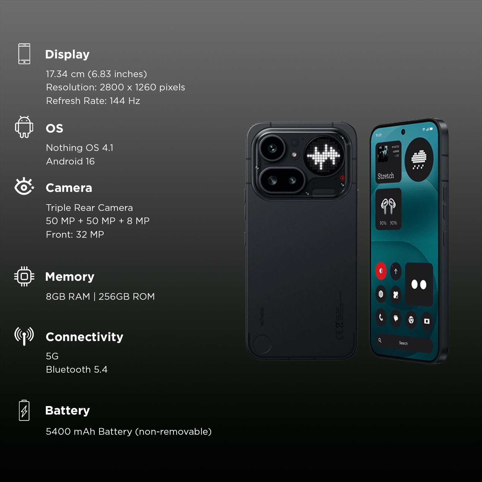 Nothing Phone 4a Pro 5G (8GB RAM, 256GB, Black) Nothing Phone 4a Pro 5G (8GB RAM, 256GB, Black)_3