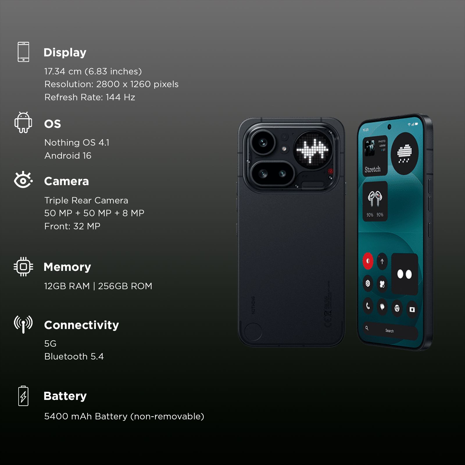 Nothing Phone 4a Pro 5G (12GB RAM, 256GB, Black) Nothing Phone 4a Pro 5G (12GB RAM, 256GB, Black)_3