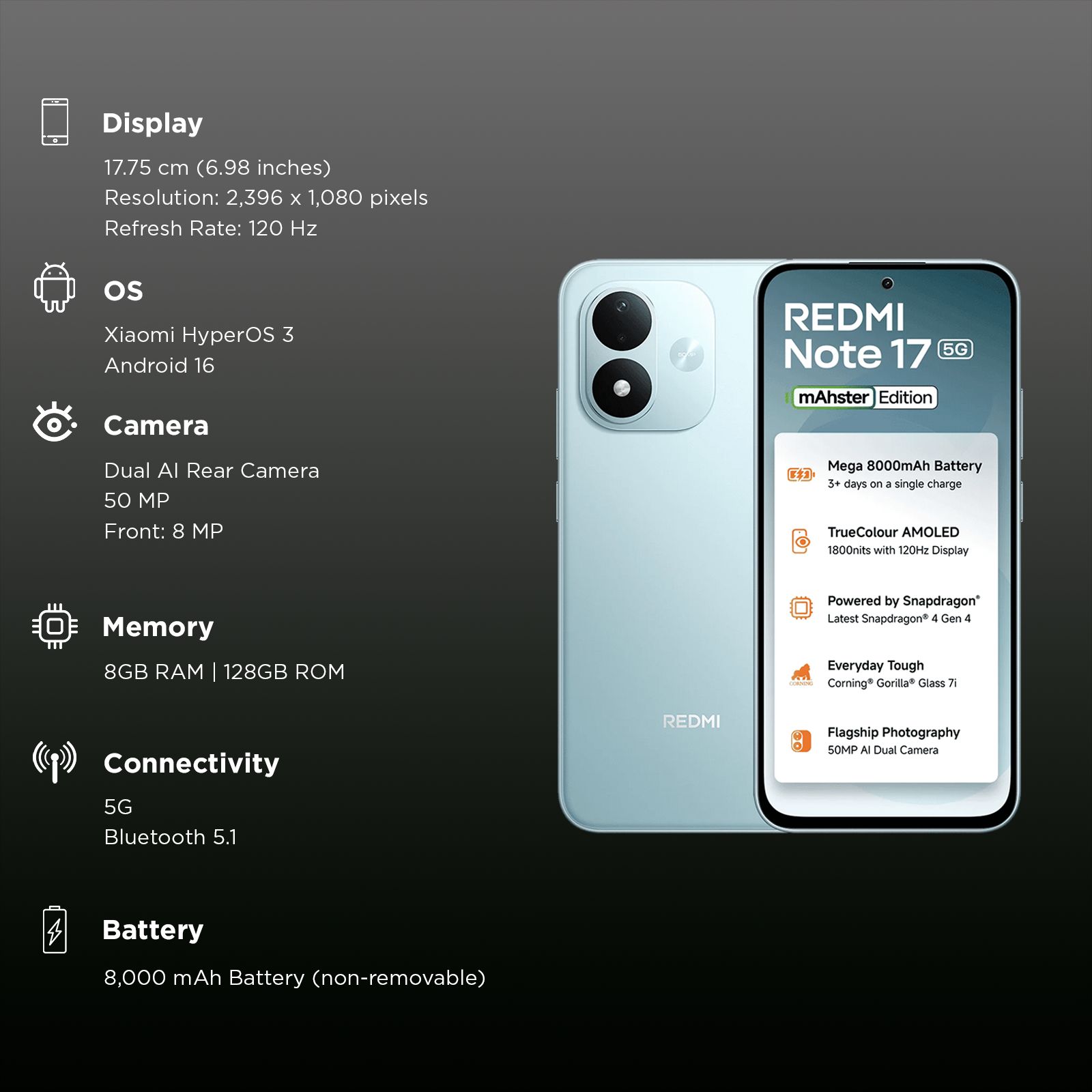 REDMI Note 17 5G (8GB RAM, 128GB, Arctic Blue) REDMI Note 17 5G (8GB RAM, 128GB, Arctic Blue)_3