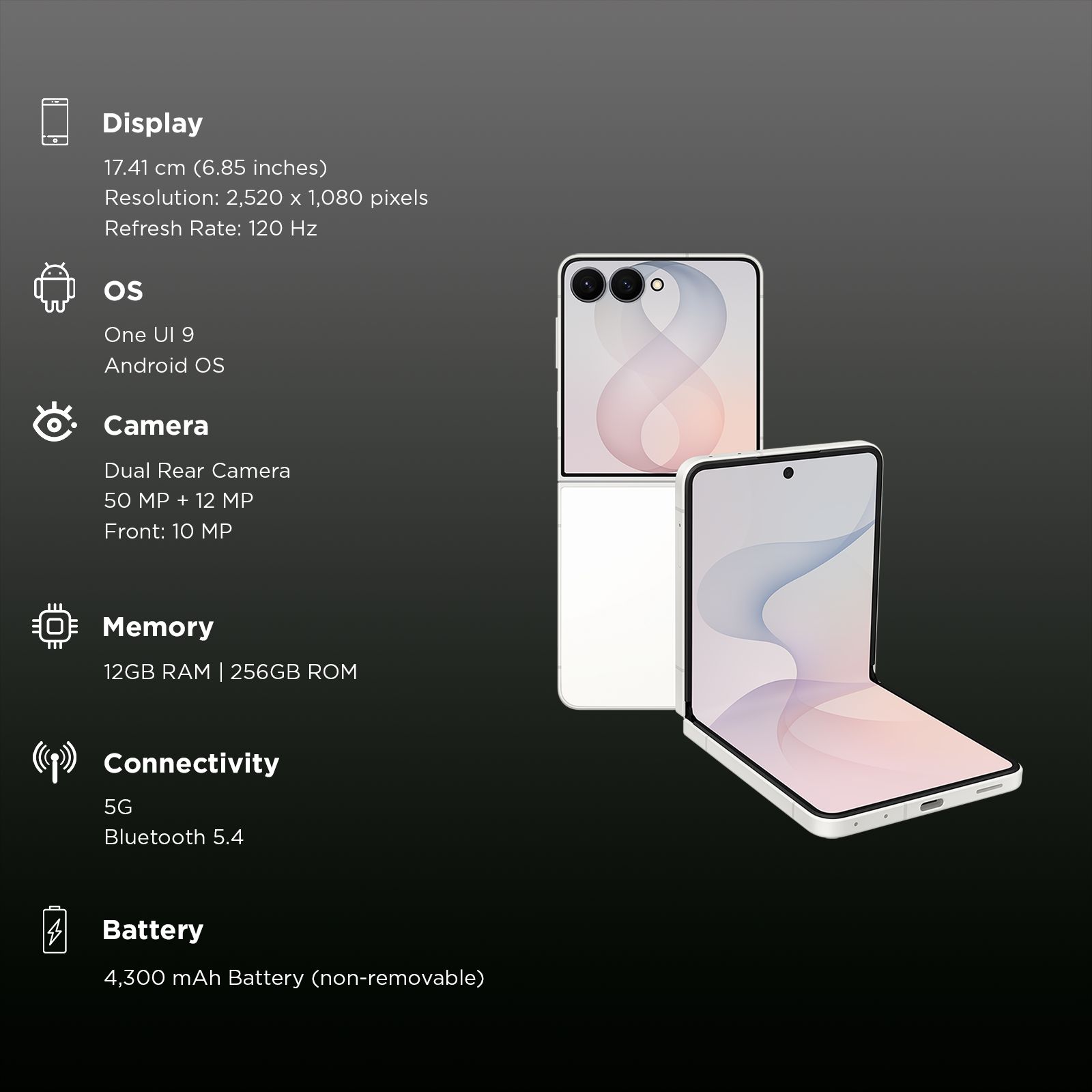 SAMSUNG Galaxy Z Flip8 5G (12GB RAM, 256GB, Cream) SAMSUNG Galaxy Z Flip8 5G (12GB RAM, 256GB, Cream)_3
