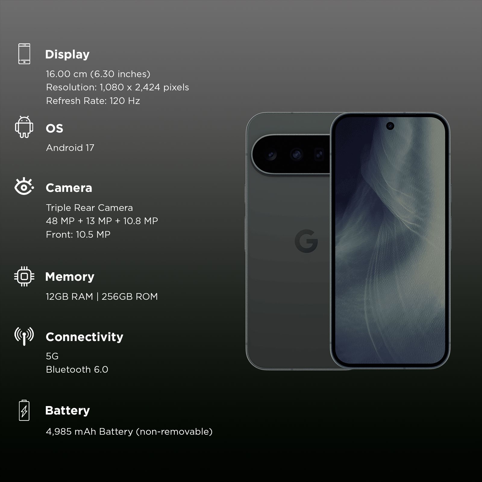 Google Pixel 11 5G (12GB RAM, 256GB, Obsidian)_3