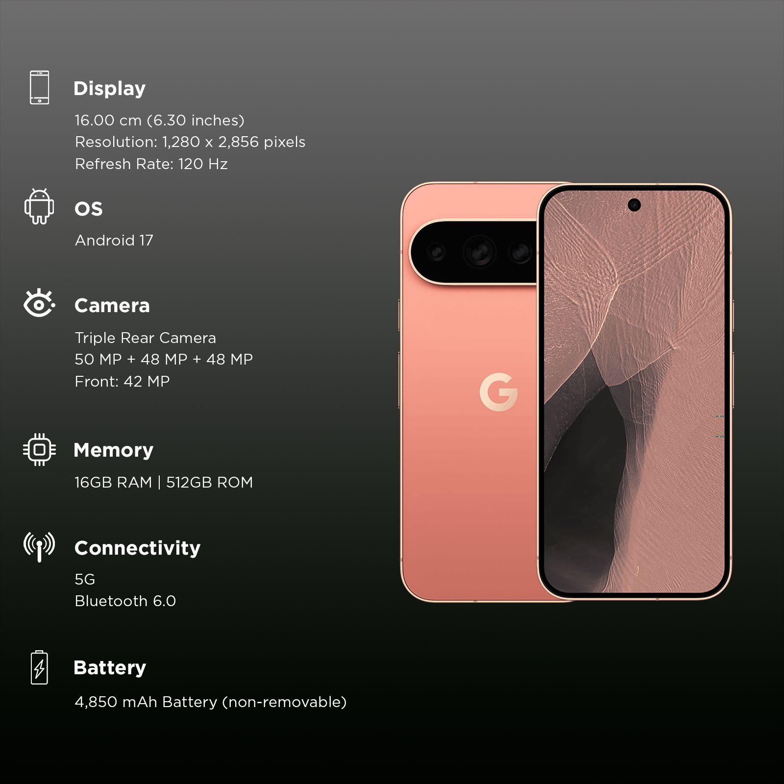 Google Pixel 11 Pro 5G (16GB RAM, 512GB, Canyon) Google Pixel 11 Pro 5G (16GB RAM, 512GB, Canyon)_3