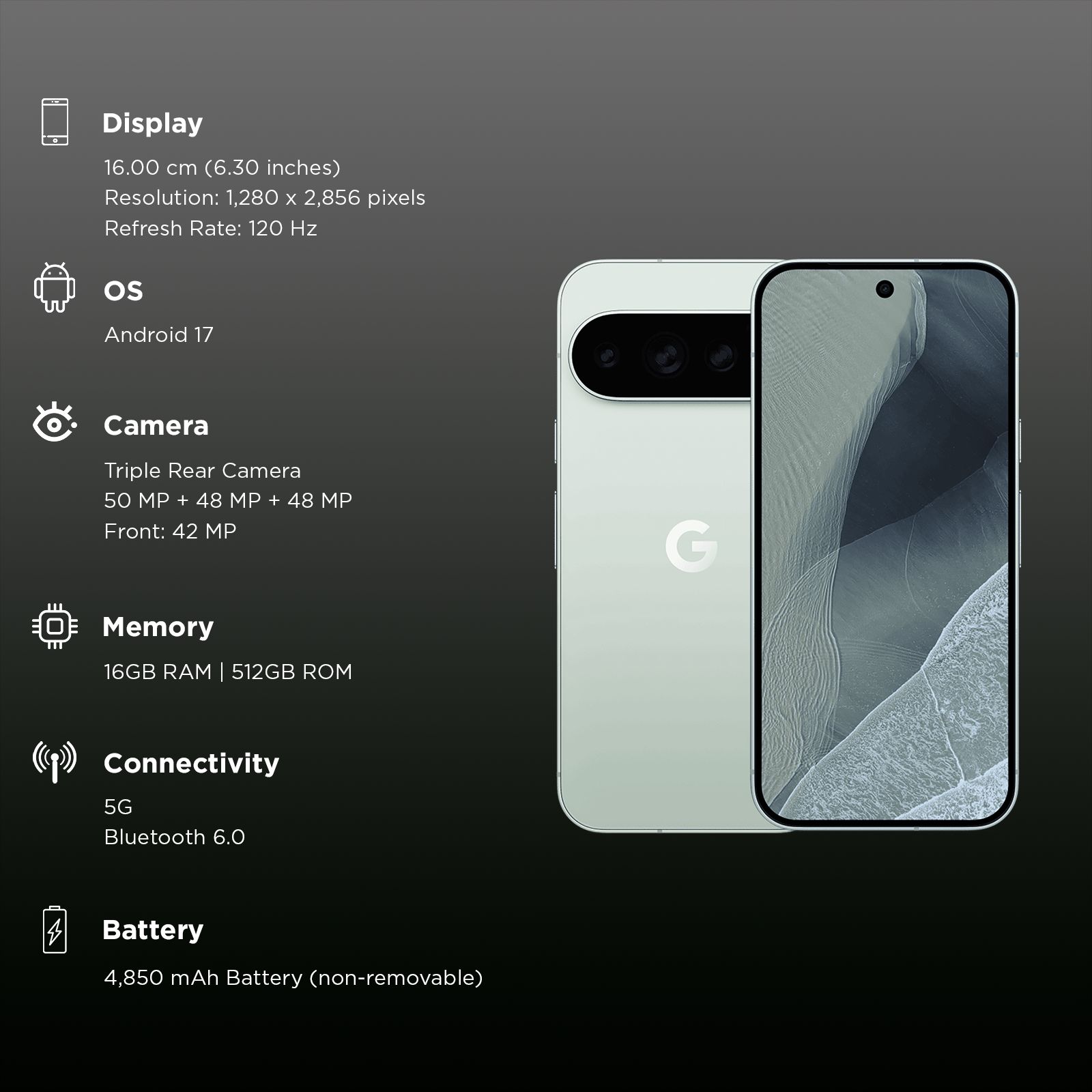 Google Pixel 11 Pro 5G (16GB RAM, 512GB, Fog)_3