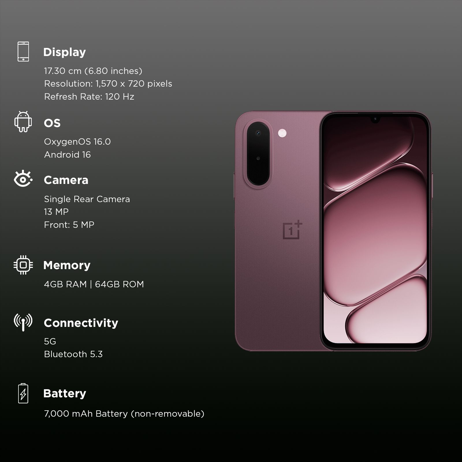 OnePlus N6x 5G (4GB RAM, 64GB, Burgundy Red)_3