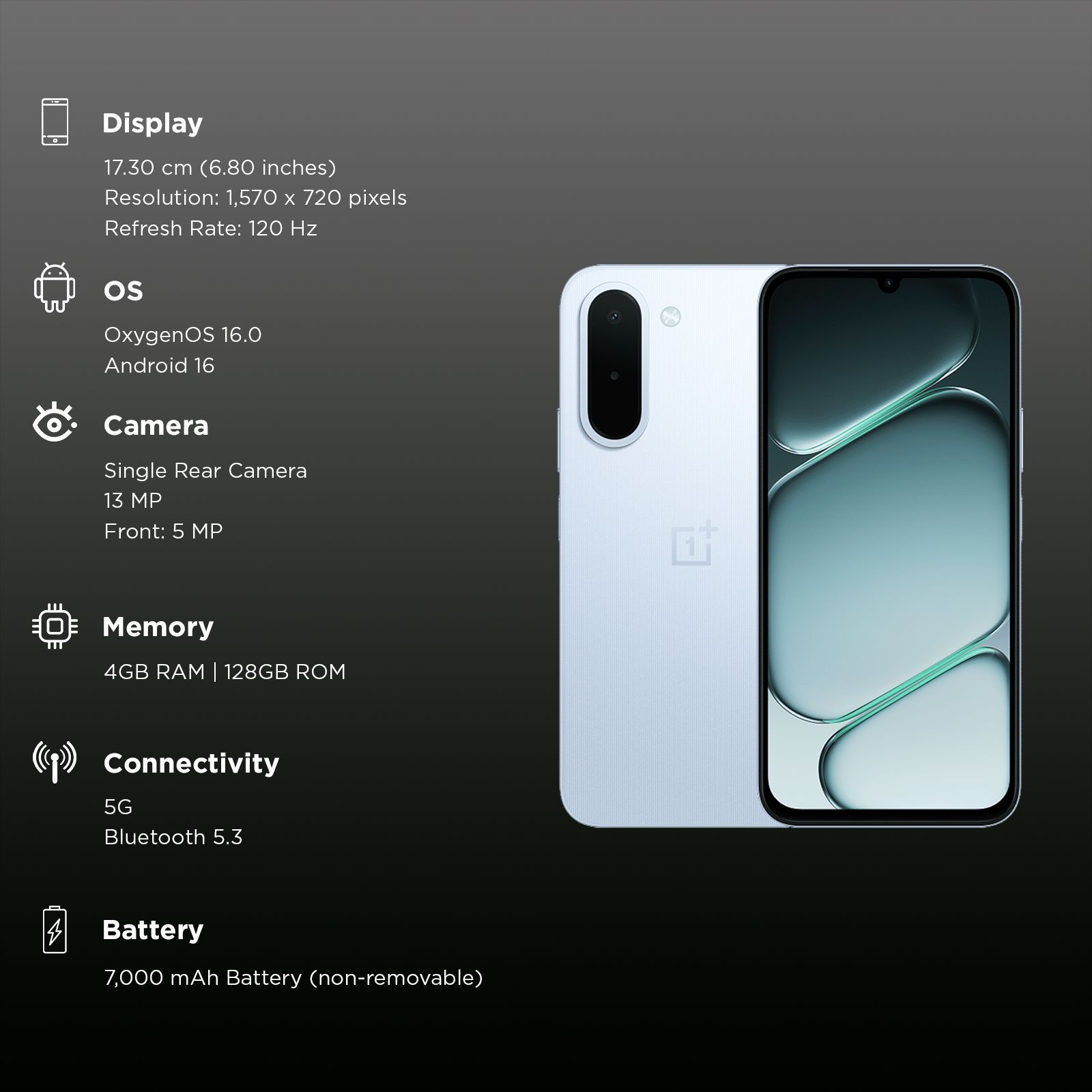OnePlus N6x 5G (4GB RAM, 128GB, Ice Blue)_3