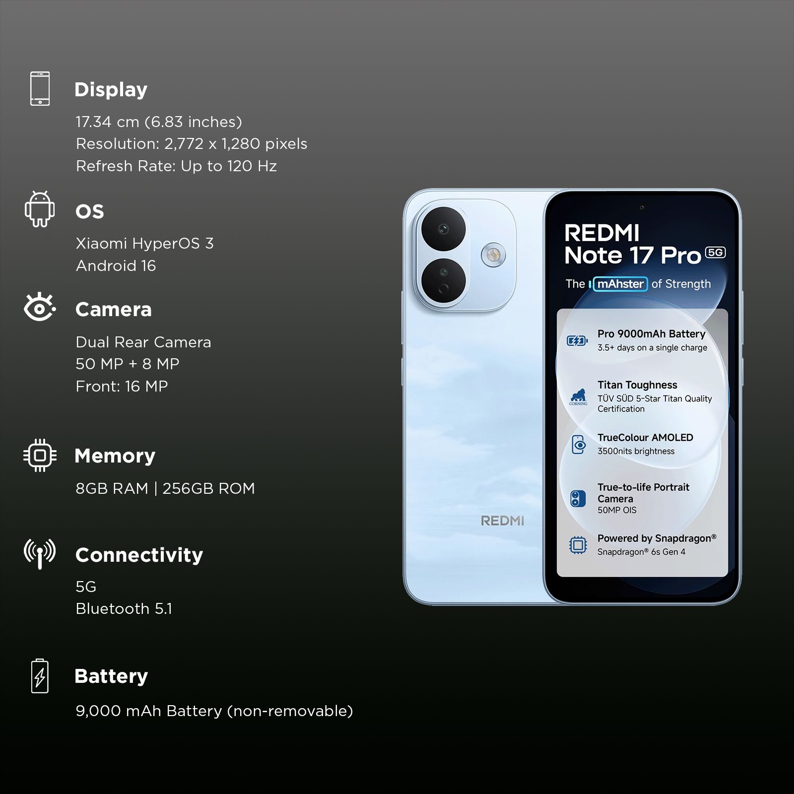 Redmi Note 17 Pro 5G (8GB RAM, 256GB, Cloud Blue) Redmi Note 17 Pro 5G (8GB RAM, 256GB, Cloud Blue)_3