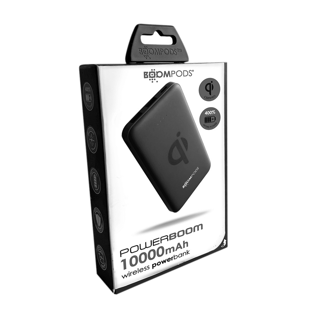 Boompods Powerboom Qi 10000 mAh Fast Charging Power Bank (1 Micro USB Type B, 1 Type C & 2 Type A Ports, Wireless Charging, Black) Boompods Powerboom Qi 10000 mAh Fast Charging Power Bank (1 Micro USB Type B, 1 Type C & 2 Type A Ports, Wireless Charging, Black)_6