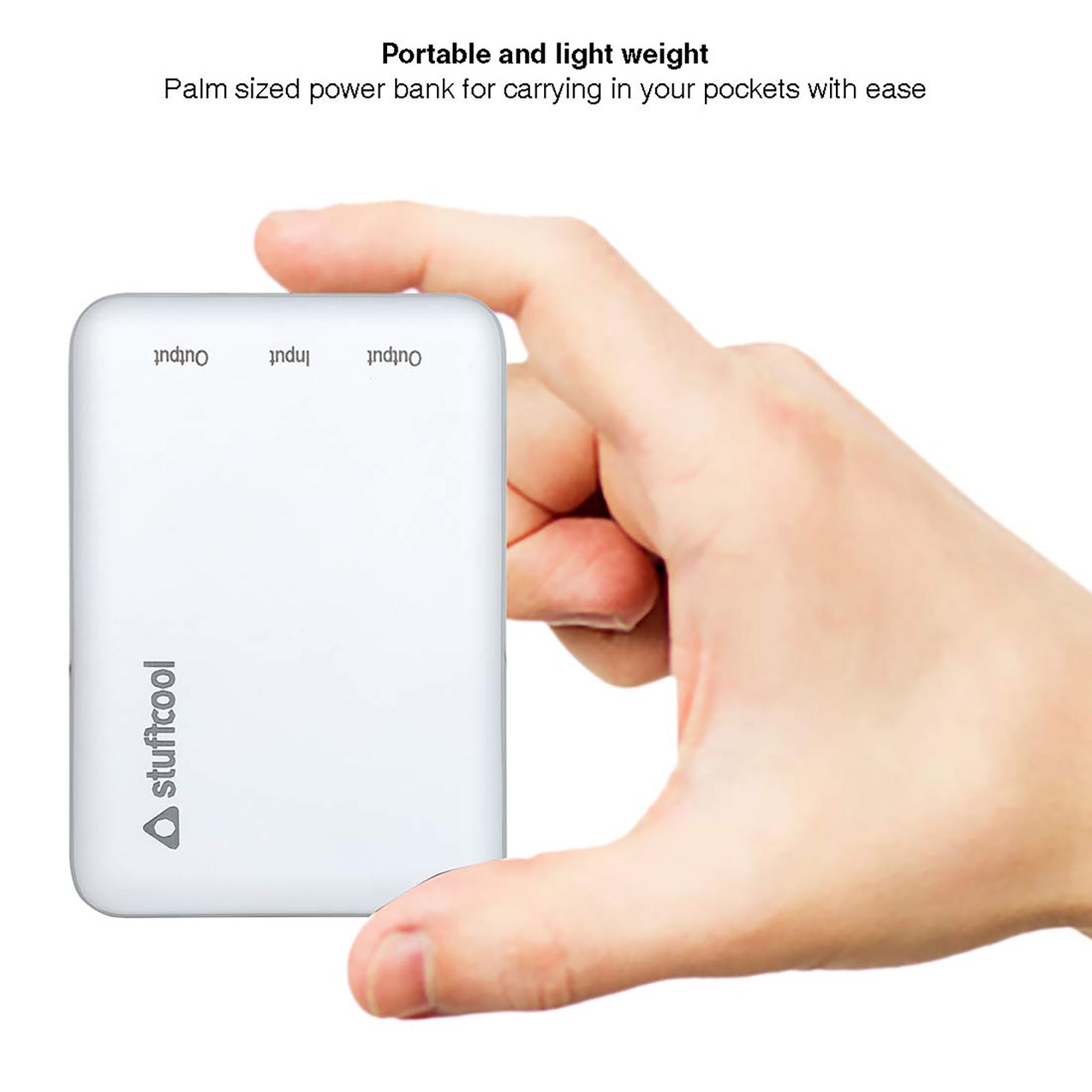 stuffcool PB99 10000 mAh Fast Charging Power Bank (1 Type C & 2 Micro USB Ports, LED Indicator, White) stuffcool PB99 10000 mAh Fast Charging Power Bank (1 Type C & 2 Micro USB Ports, LED Indicator, White)_11