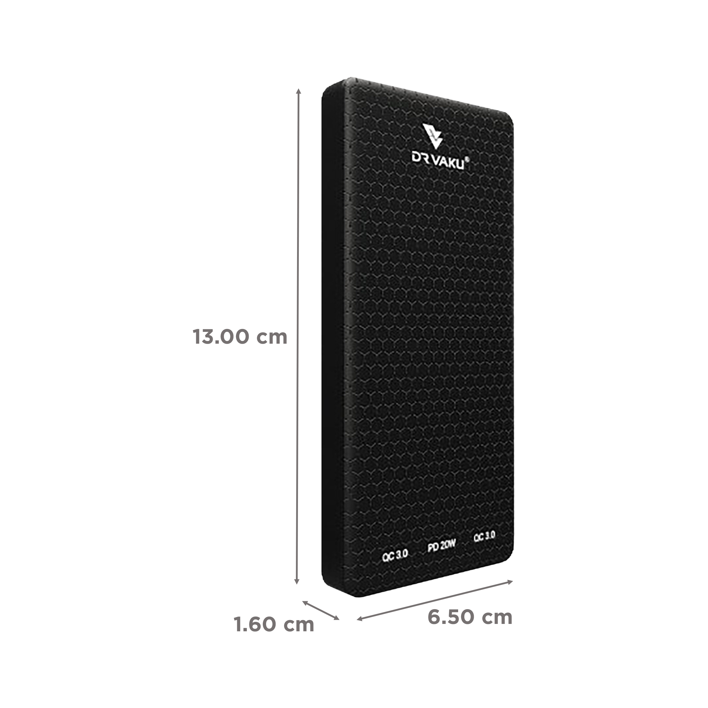 Vaku Carbon Series Magnus 10000 mAh Fast Charging Power Bank (1 Micro USB Type B, 1 Type C & 2 Type A Ports, Digital LED Indicator, Black)_2